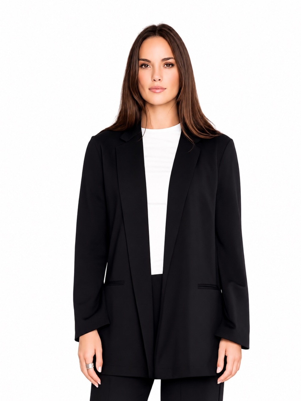 Ripley Rader Ponte Knit Oversized Blazer Black Size 2 EUC!